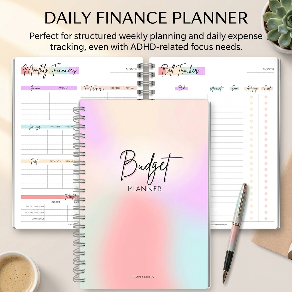 Planner Weekly Budget - Cuaderno de Ingresos y Gastos Diarios,