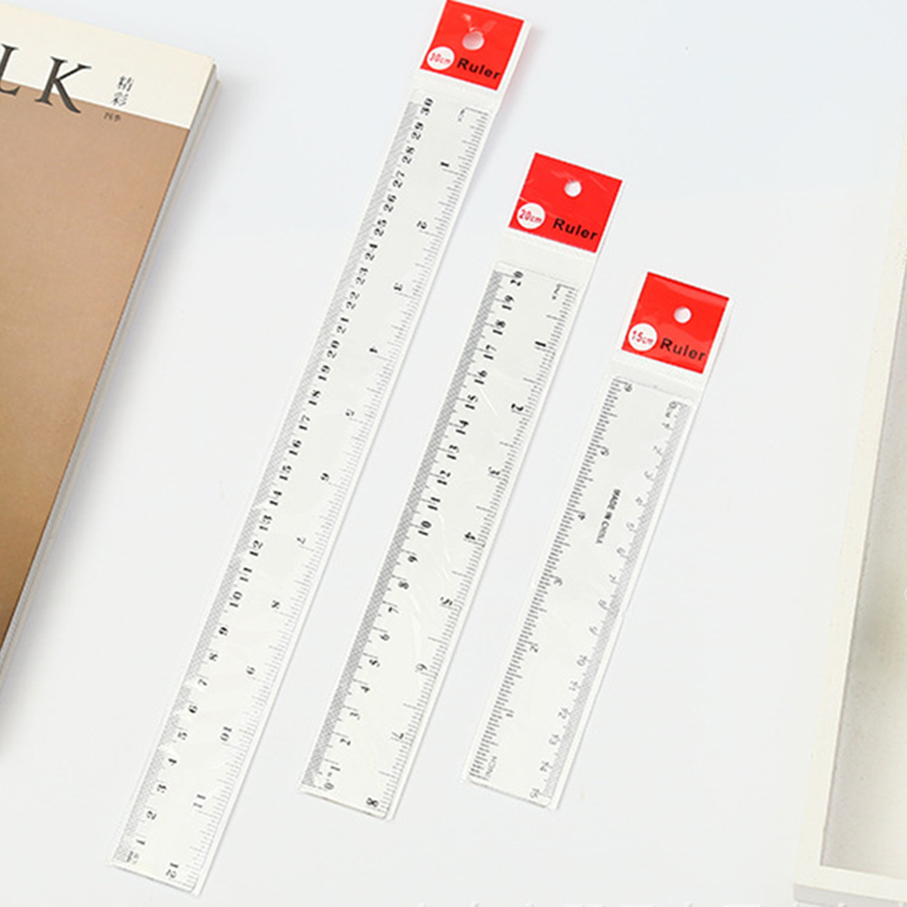 Ruler Set Transparent - Regla recta de 6/8/12 pulgadas, 1