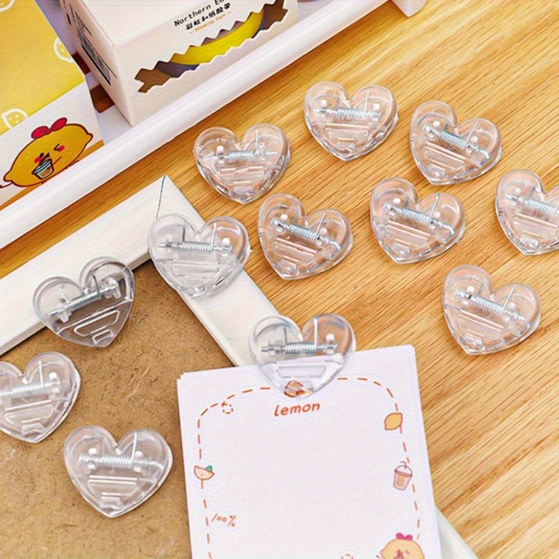 Ideal Stationery & Office Supply - Clips de papel transparentes en forma