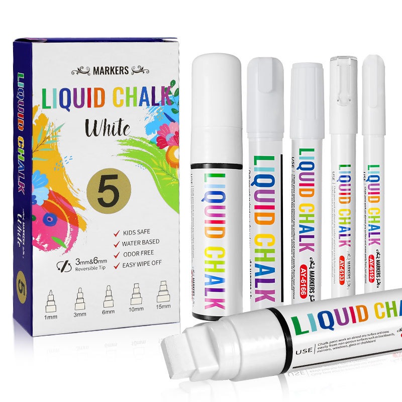 Whiteboard Marker Set - 5 unids/set marcadores de tiza blanca