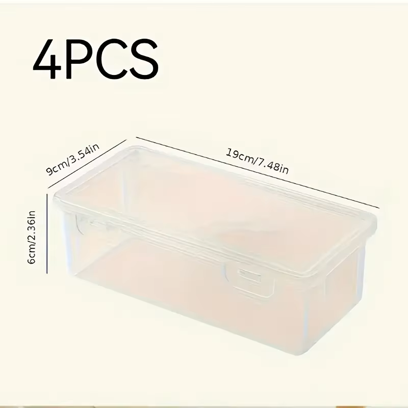 Stationery Office Supply Store - 4 Cajas de Almacenamiento Grandes Transparentes