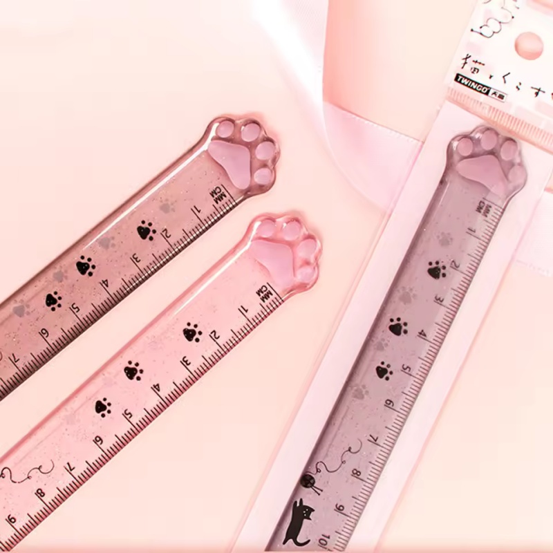 Ruler Set Transparent - Regla con diseño de pata de