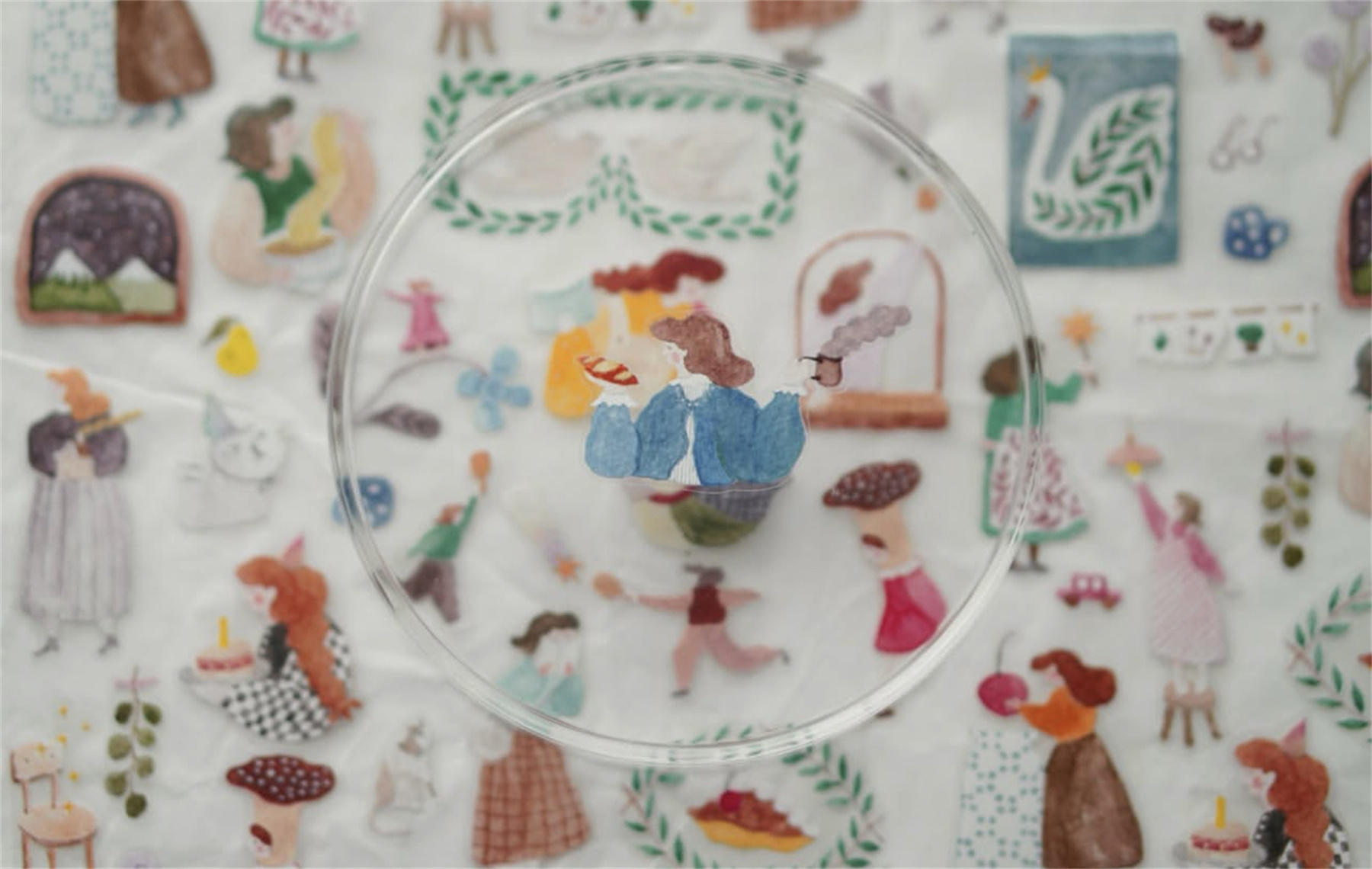 Washi Tape Set - 1 bucle Ivy Snow Vintage un