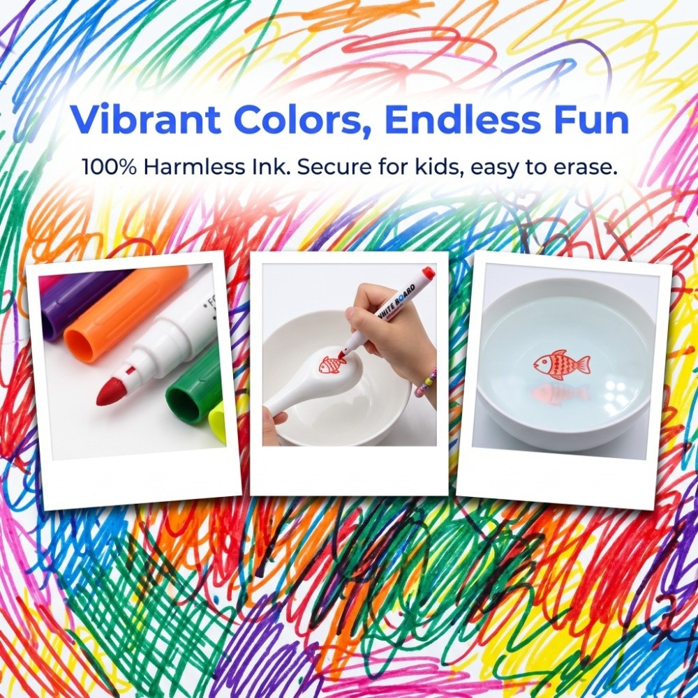 12 Marcadores Flotantes de Agu - Whiteboard Marker Set reseña y precio