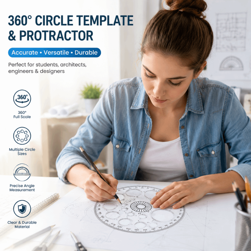 Regla Circular de Plástico, Pl - Ruler Set Transparent reseña y precio