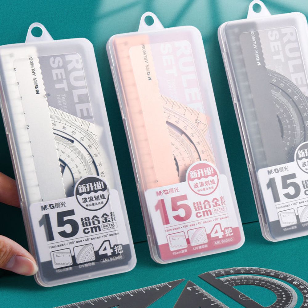 Juego de reglas de metal de al - Compass Geometry Set reseña y precio