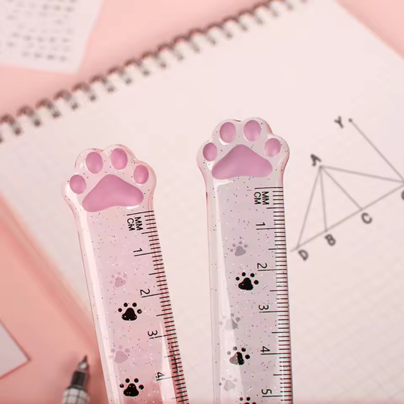 Regla con diseño de pata de ga - Ruler Set Transparent reseña y precio