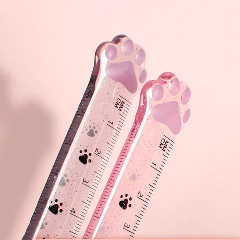 Regla con diseño de pata de ga - Ruler Set Transparent reseña y precio