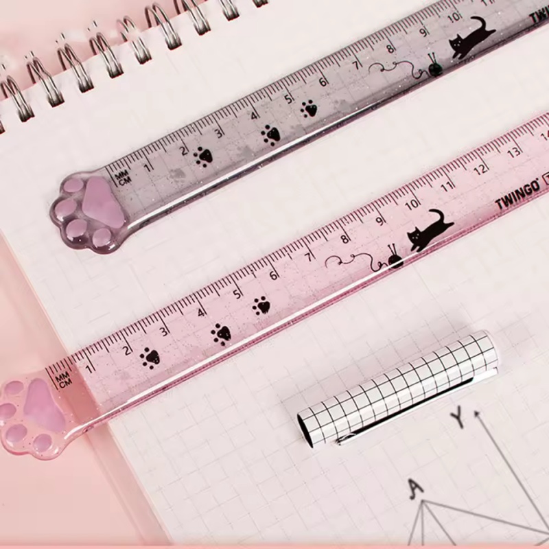 Regla con diseño de pata de ga - Ruler Set Transparent reseña y precio