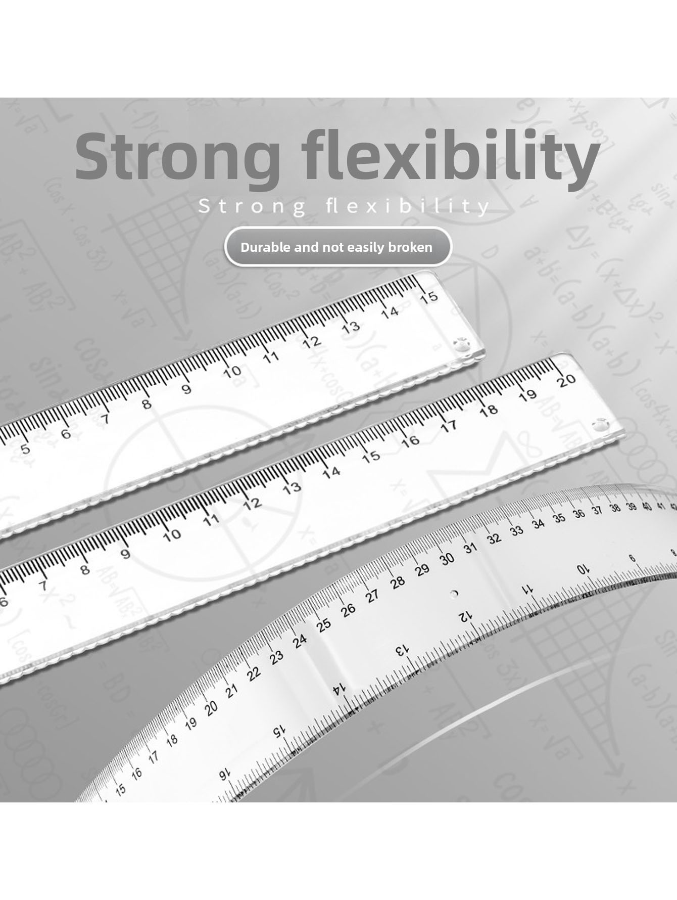 Regla de Plástico Transparente - Ruler Set Transparent reseña y precio