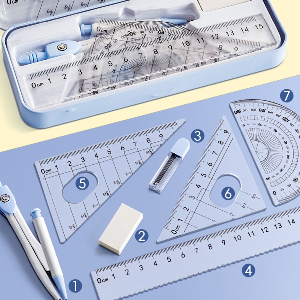 Juego de 8 piezas de reglas de - Ruler Set Transparent reseña y precio