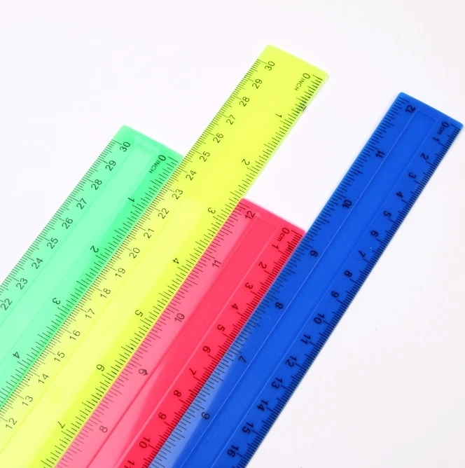 4 unids/pack de reglas rectas  - Ruler Set Transparent reseña y precio