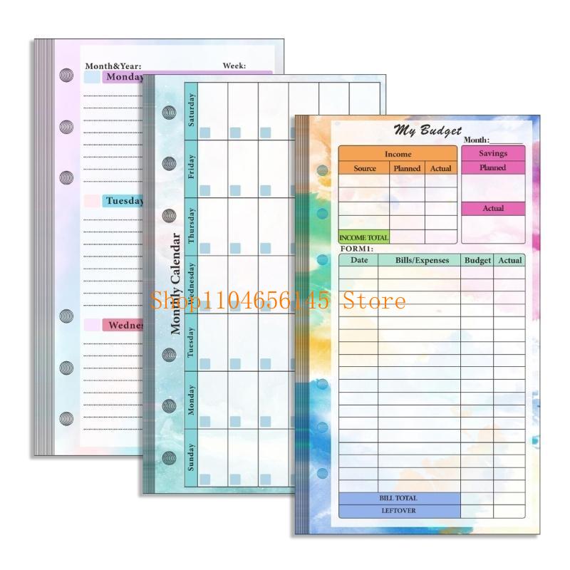 Hoja forrada de papel de repue - Planner Weekly Budget reseña y precio