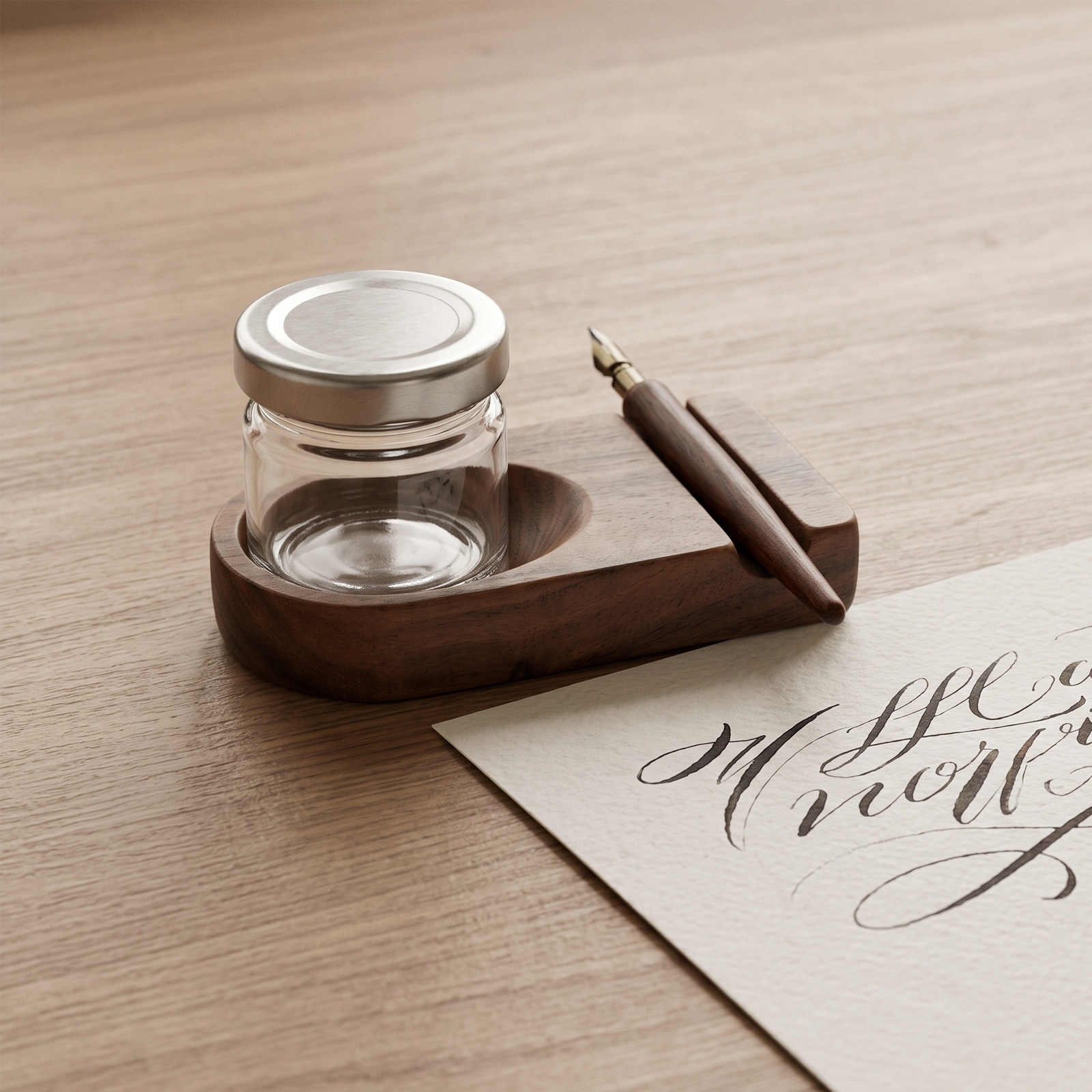 1 Juego de Soporte de Madera p - Calligraphy Ink Bottle reseña y precio