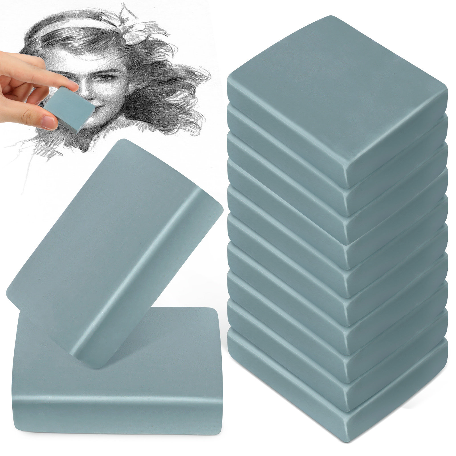12 Borradores Artísticos para  - Rubber Eraser Kneaded reseña y precio