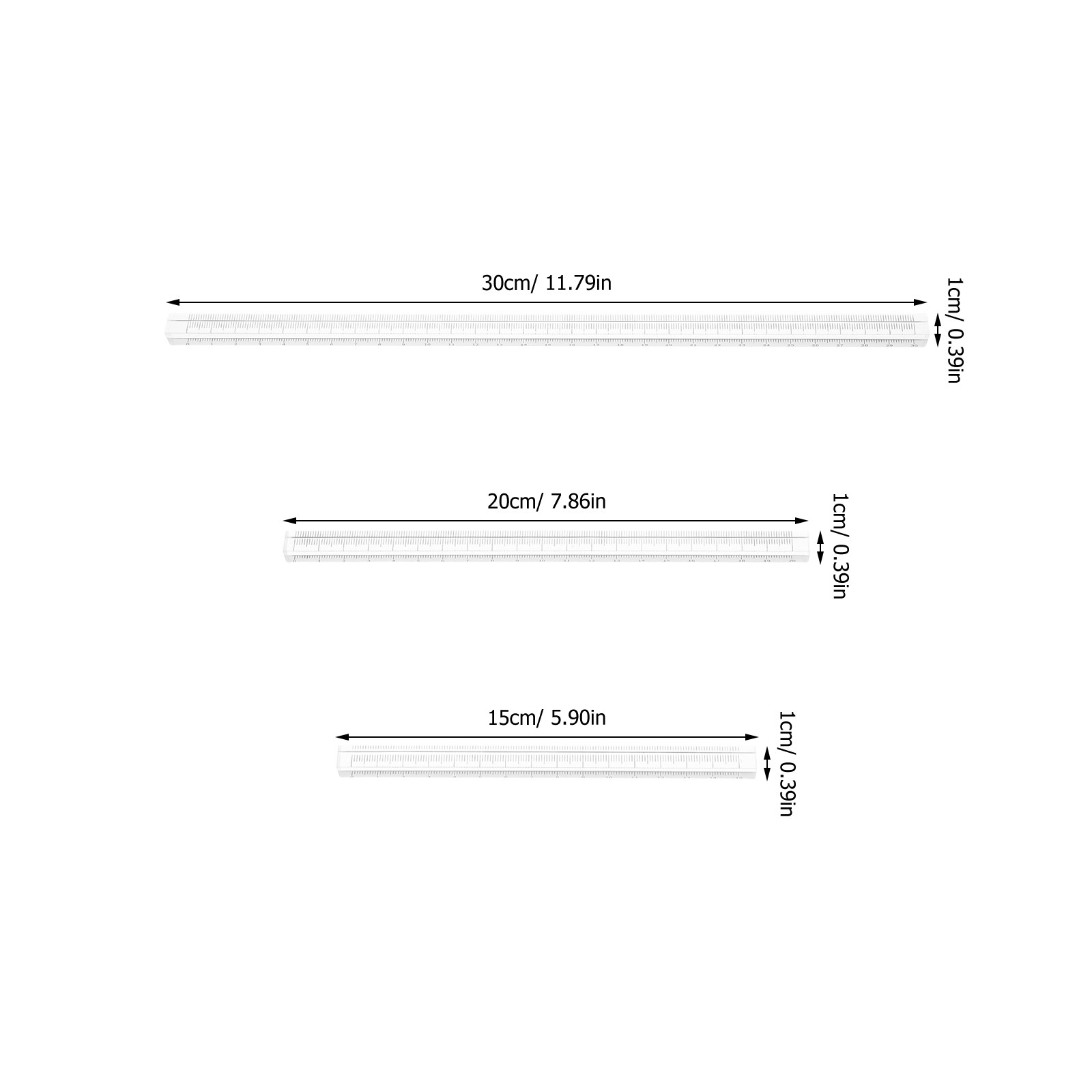 Juego de 3 Reglas Transparente - Ruler Set Transparent reseña y precio